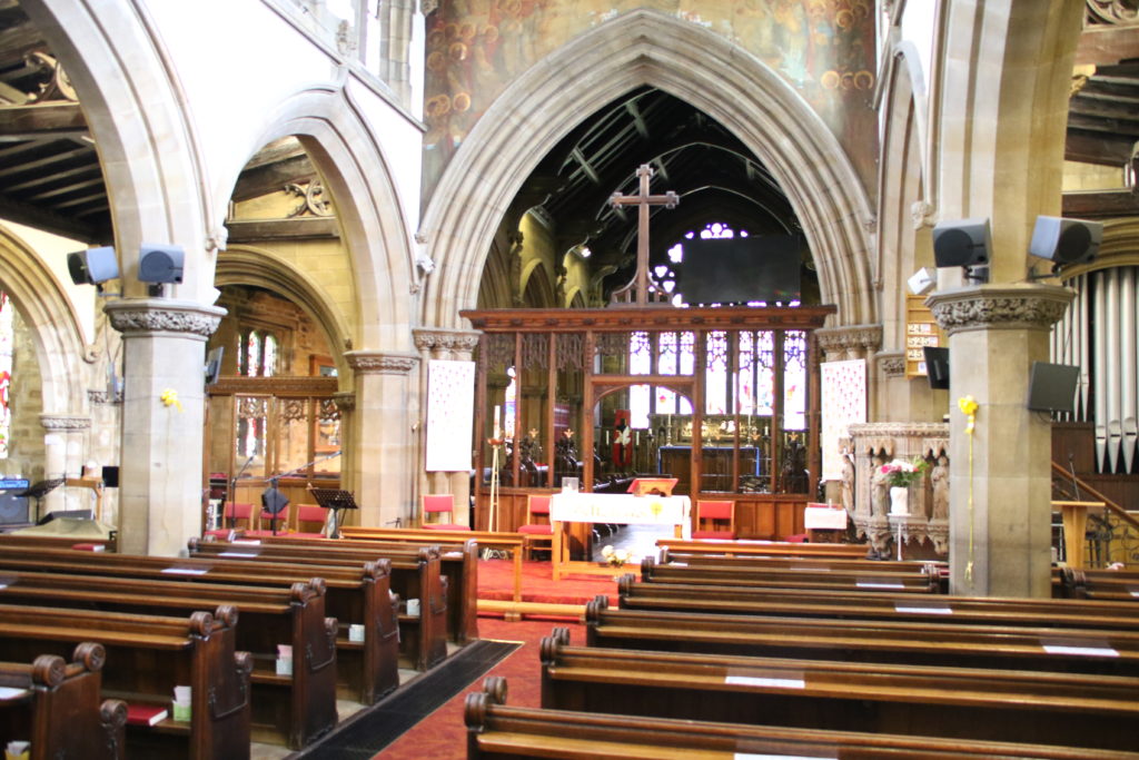 Interior of St Peter's church