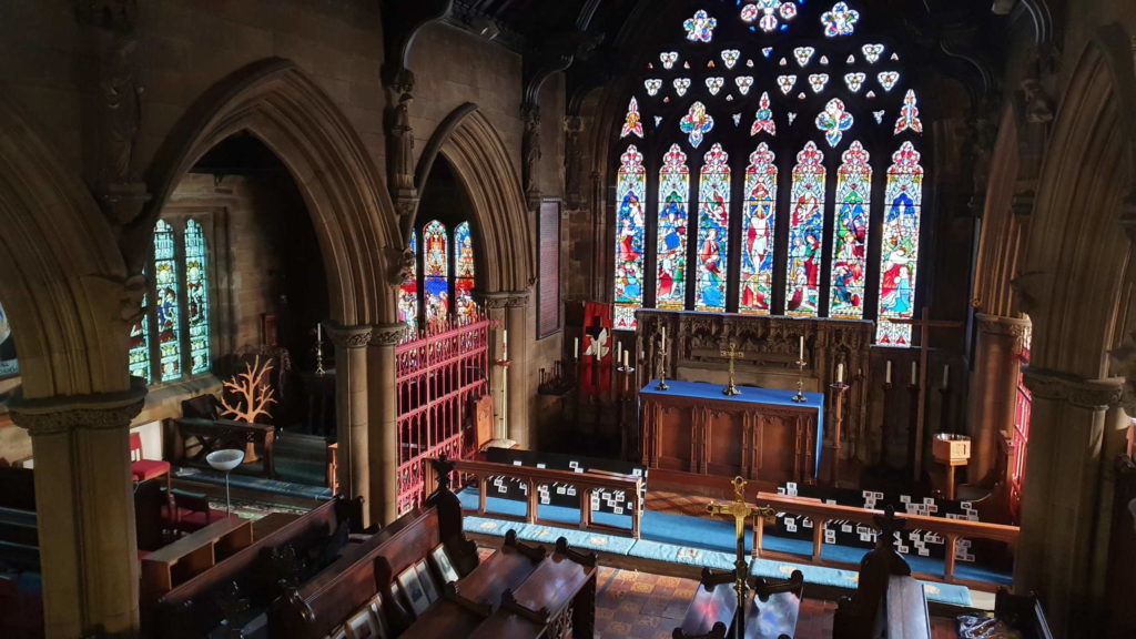 View of the high alter and lady chapel