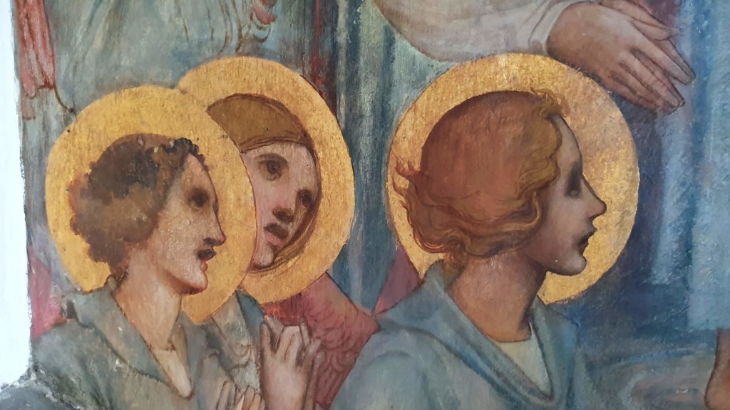 Detail of angels in the Frampton mural